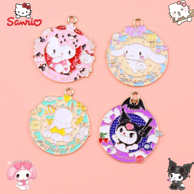 Sanrio аниме очаровательный поросенок маленький медвежонок серьги ожерелье ювелирные изделия кулон украшение сумки сплав капающий материал