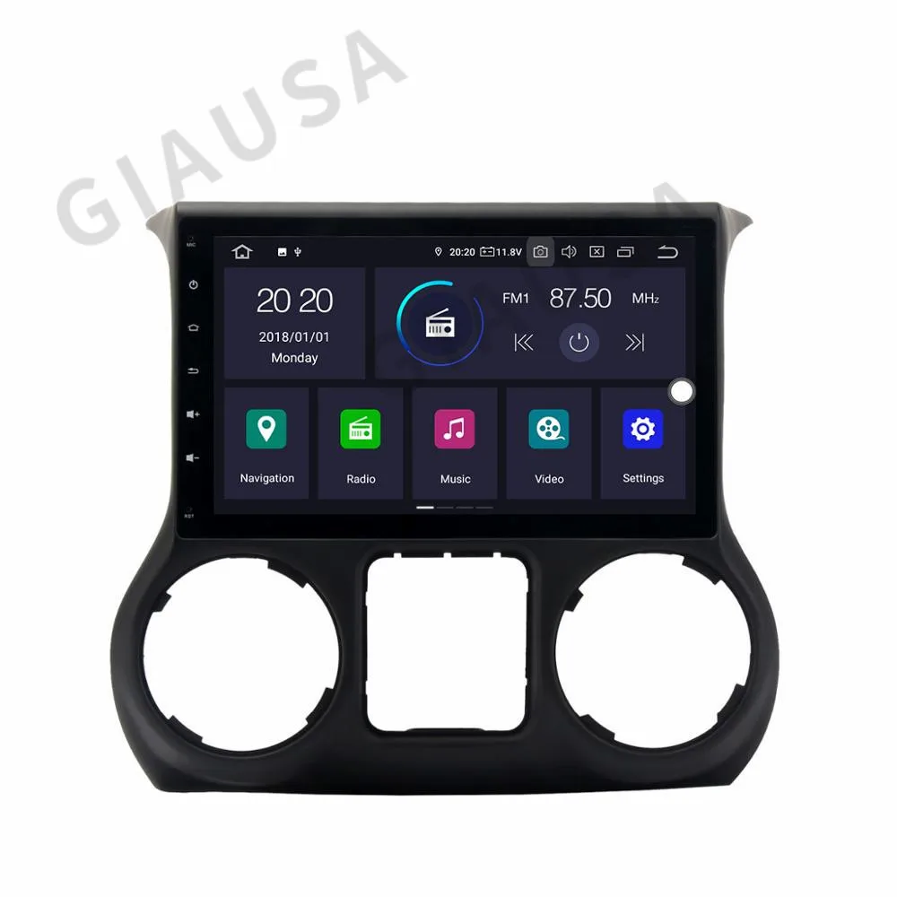 Фото Экран Tesla Android 9,0 и автомобильная ЖК-дисплей приборной панели для Jeep Wrangler 3 JK 2010-2017, автоинструмент, головное устройство, радио, стерео, мультимедиа №2