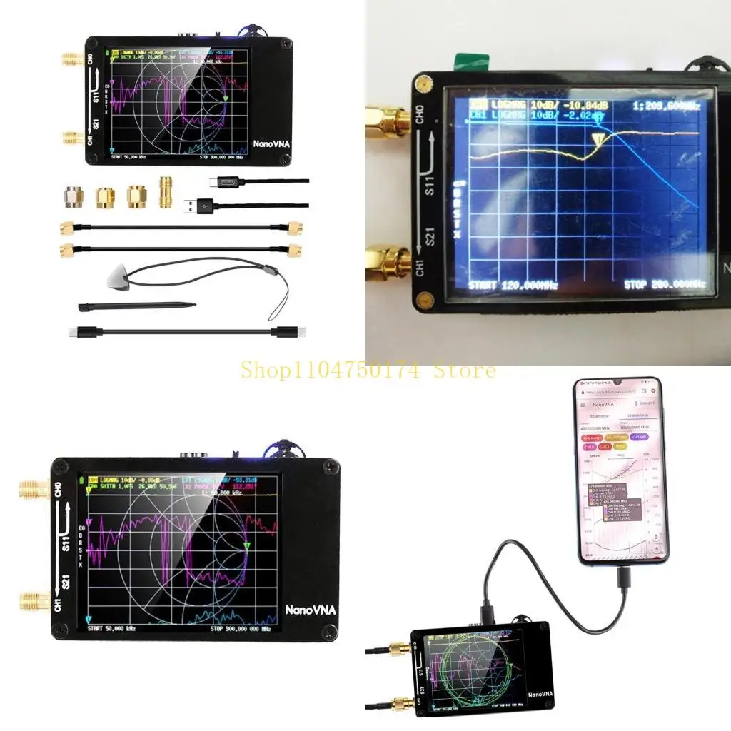 TFT-сенсорный экран, коротковолновый тестер антенн MF-HF VHF-UHF, анализатор антенн MF-HF VHF 50 кГц-1,5 ГГц MF-HF VHF