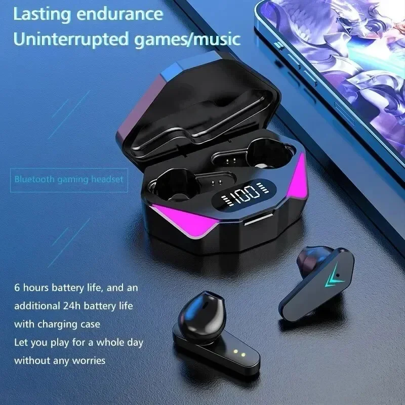 Фото X15 TWS Игровые наушники Беспроводные Bluetooth наушники с микрофоном Бас Аудио Позиционирование звука 9D Стерео Музыка HiFi гарнитура для геймера №5