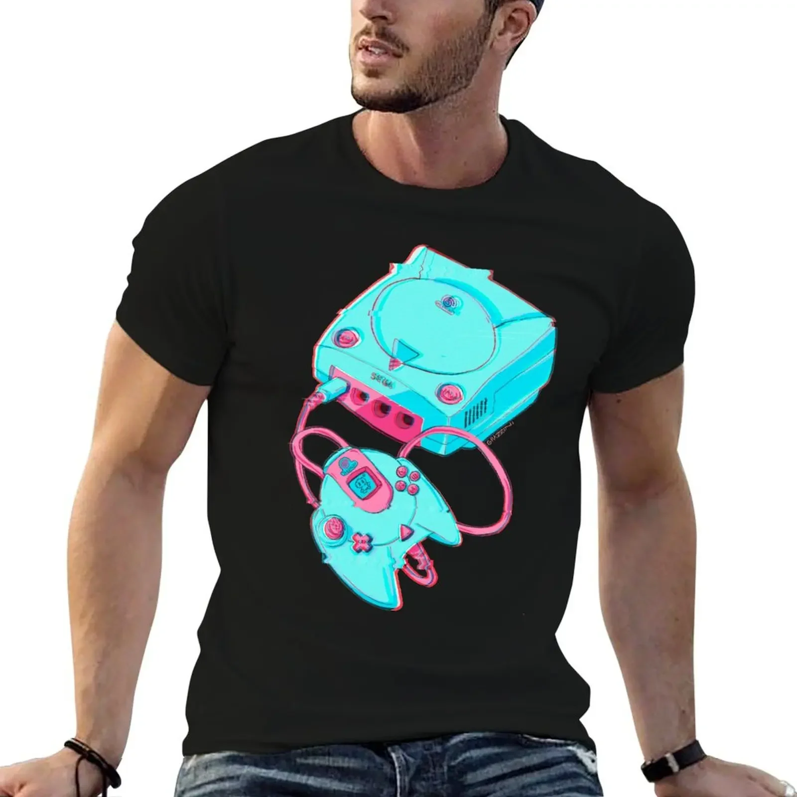 Футболка Dreamcast Vaporwave, рубашка в стиле аниме, вещи, спортивные болельщики, мужские футболки с рисунком аниме