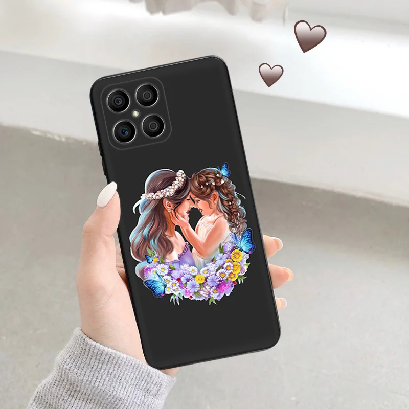 Фото Черный мягкий чехол для телефона Honor Magic5 Pro X7b X8b X9b X6 X7 X8 X9 A 90 70 X6A Baby Super Mom Girl Pixel 6 7 8 6a 7a 8a №5