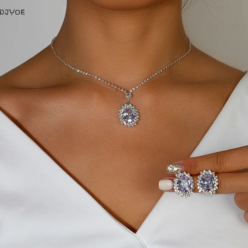 Женские аксессуары для платья, серебряное ожерелье, серьги, комплект ювелирных изделий, два комплекта, ожерелье, серьги