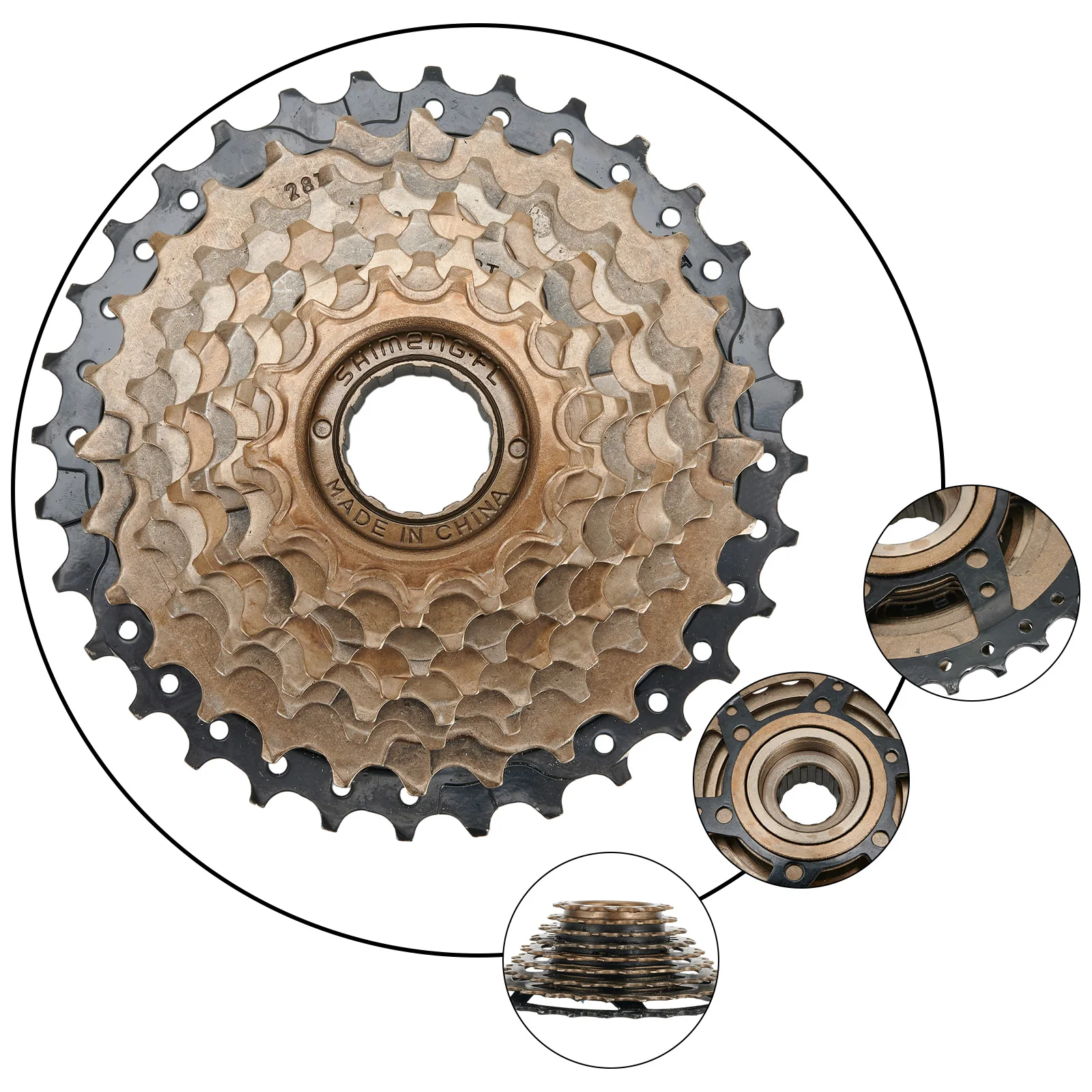 Фото Высококачественный велосипедный кассетный маховик для SRAM/Shiman0/Sunrace Gold, горный велосипед, 10-скоростной корпус, 9 скоростей №5