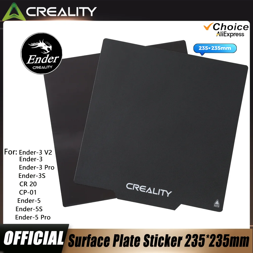 Съемный магнитный 3D-принтер Creality, покрытие с подогревом, 235*235 мм для Ender-5/5Pro/Ender-3/-3 Pro ﻿ Деталь 3D-принтера