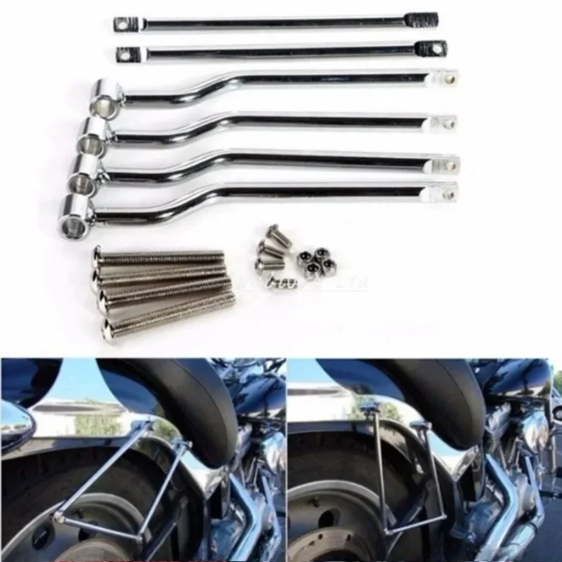 Preemi для Suzuki Kawasaki мотоциклетные седельные сумки, поддерживающая планка для хранения багажа, боковые сумки для инструментов, держатель, кронштейн, универсальный черный (art.: 3920d0b6ce677) - 3920d0b6ce677