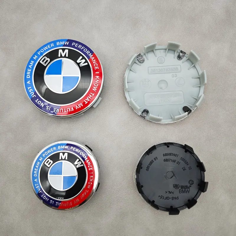 Фото 40 шт., 56 мм, 68 мм, логотип BMW Collaboration, центральные колпаки колес автомобиля, значок ступицы колеса для BMW E39 E92 E93 E84 F22 F31 F03 G01 G15 №4