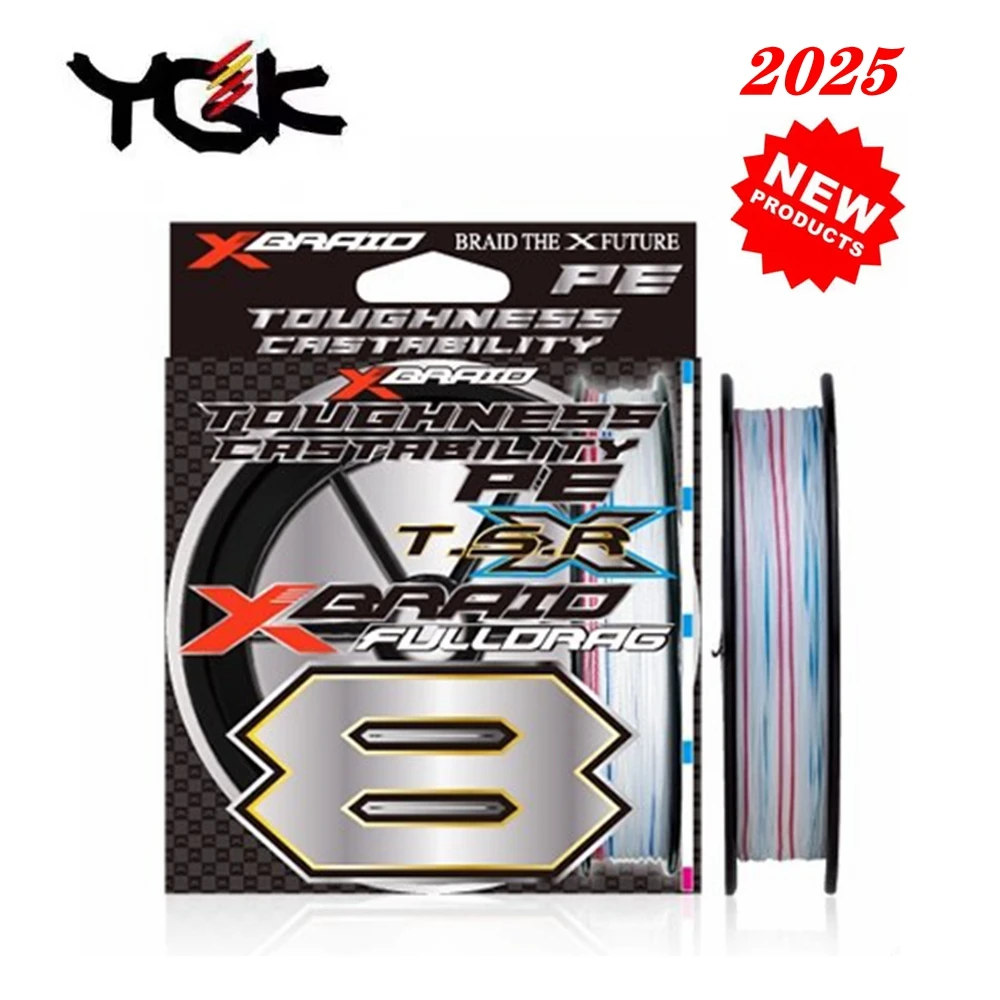 Оригинальная леска YGK X-BRAID FULLDRAG TSR X8, 100 м/300 м/1200 м, полиэтиленовая леска 60 фунтов/70 фунтов/90 фунтов/100 фунтов/180 фунтов, японская морская леска