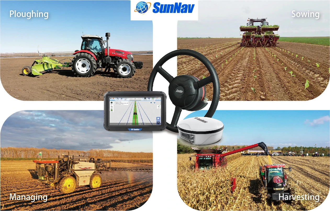 Фото SunNav AG400 GPS автоматическая пилотная система Chc SE интегрированная автоматическая система рулевого управления прецизионный сельскохозяйственный трактор автоматическое рулевое управление №4