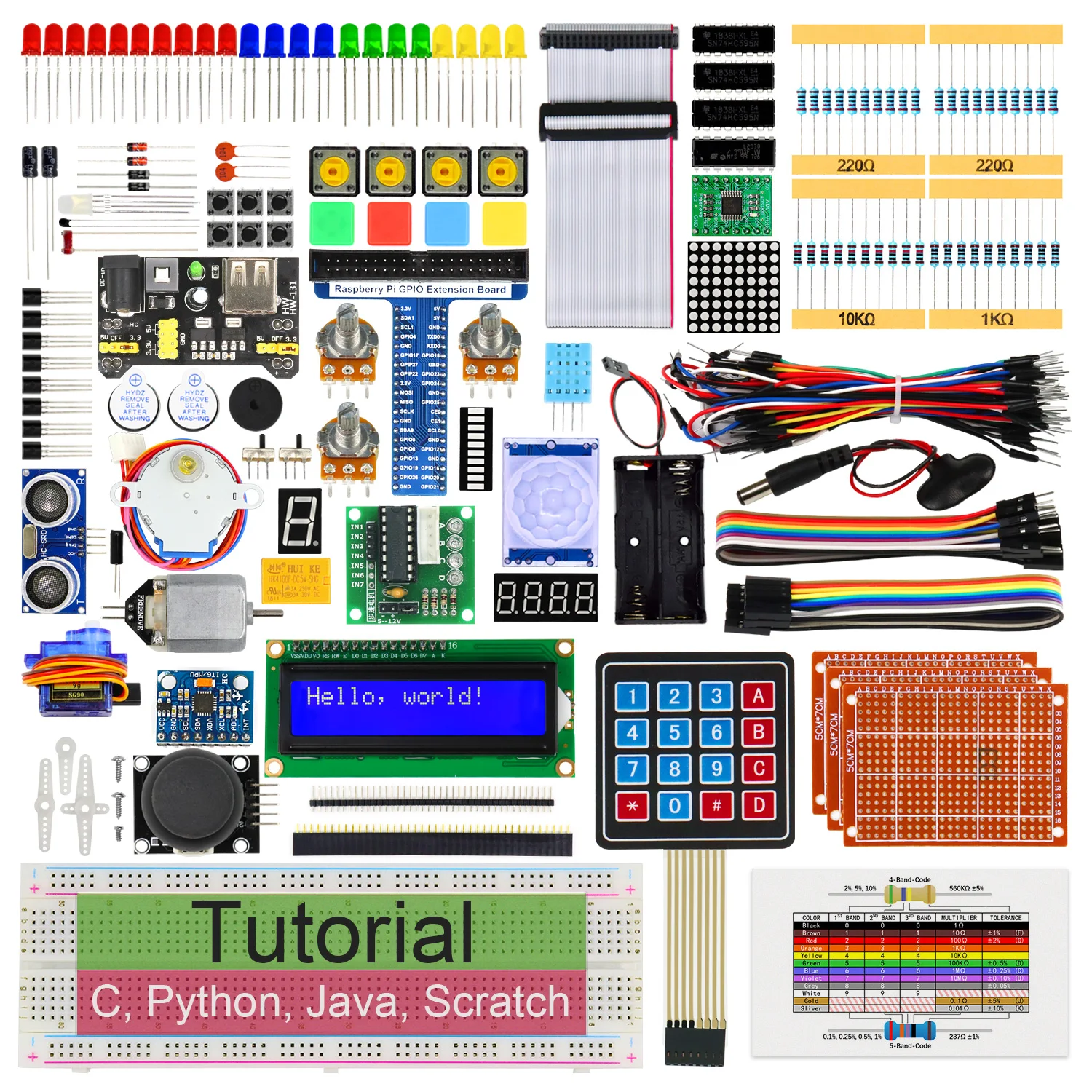 Стартовый комплект Freenove Ultimate для Raspberry Pi 4 B 3 B + 400, инструкции на 561 страниц, Python C Java стойки, 223 элементов, 72 проекта