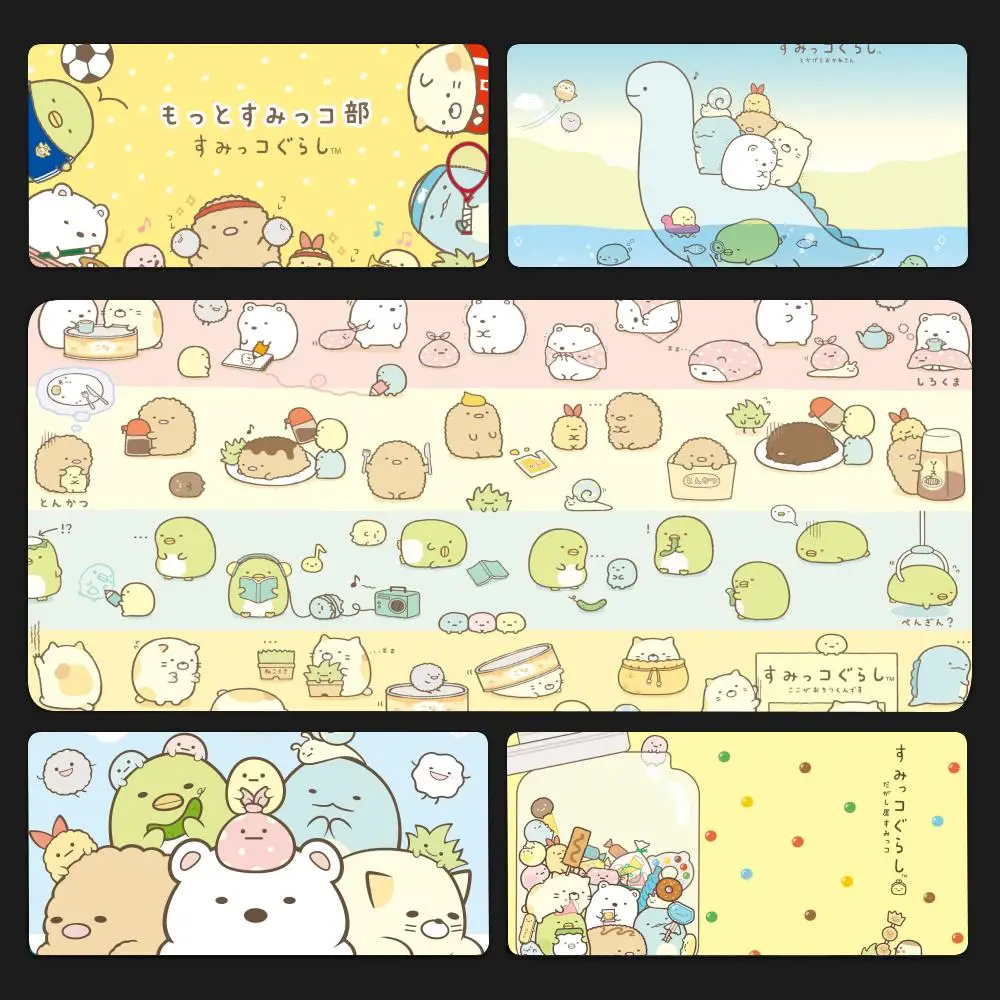 Милый коврик для мыши S Sumikko Gurashi, большой игровой коврик для мыши, утолщенный коврик для компьютерной клавиатуры LockEdge, настольный коврик