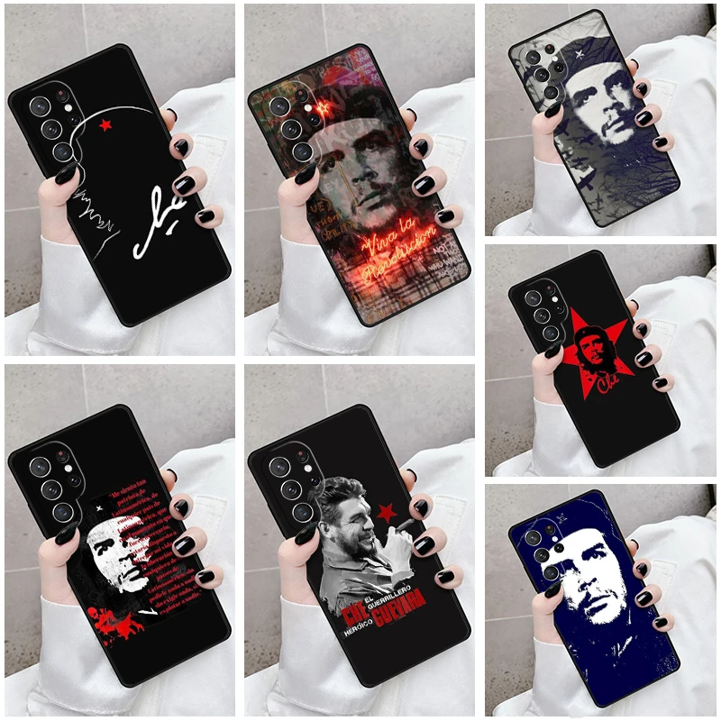Чехол для телефона Samsung Galaxy S24 S23 S21fe S22 Ultra Plus Note 10 20 S8 S9 S10, чехол Che Guevara, курительная сигара