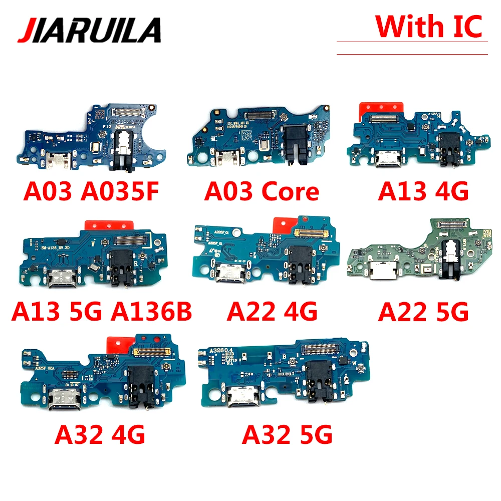 Фото 24 шт. Новинка для Samsung A02 A12 A13 A22 A32 4G 5G A02s A03s A03 Core USB зарядная плата Порт док-станция зарядное устройство разъем гибкий кабель №2