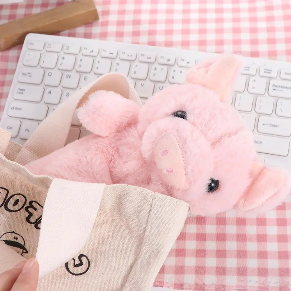 Фото Большой емкости канцелярские принадлежности свинья пенал мультфильм Kawaii Downy пенал свинья пухлая свинья забавная поросенок плюшевая сумка-карандаш студент №5