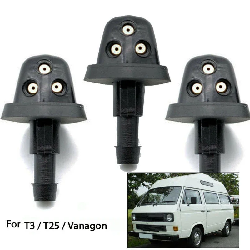 Для T25 T3 Vanagon передняя и задняя насадка для омывателя лобового стекла, тройные шайбы, запасные части для автомобиля, автомобильные товары