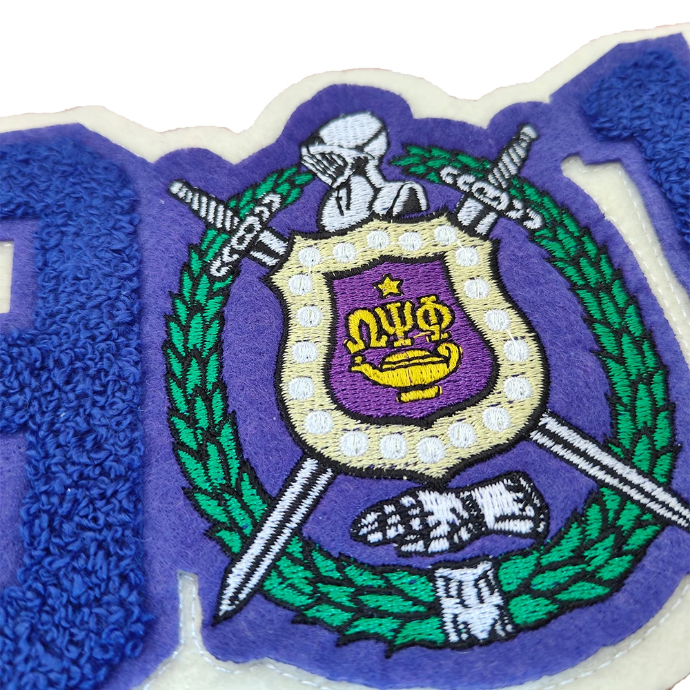 Нашивка с вышивкой из синели, с 1911 года, Sorority Omega Psi Phi,11 дюймов (art.: 3920c4cd3aca9) - 3920c4cd3aca9