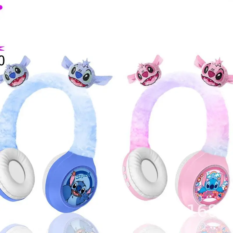 Фото Новые Msl-810 Disney креативные беспроводные Bluetooth-наушники с мультяшным стежком Hi-Fi объемный звук плюшевые насадки детский подарок №3