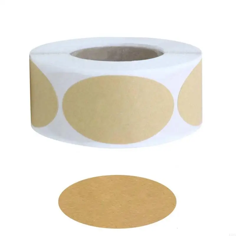 K3NA 250PCS/ROLL DIY Blank Kraft Label