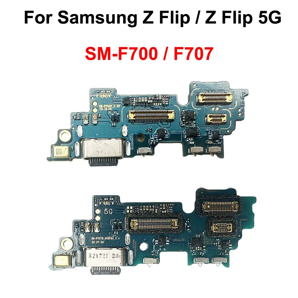 Плата зарядного порта GEFENSI для Samsung Galaxy Z Flip 5G SM-F707B/Galaxy Z Flip SM-F700, гибкий кабель для телефона, ремонтная замена платы
