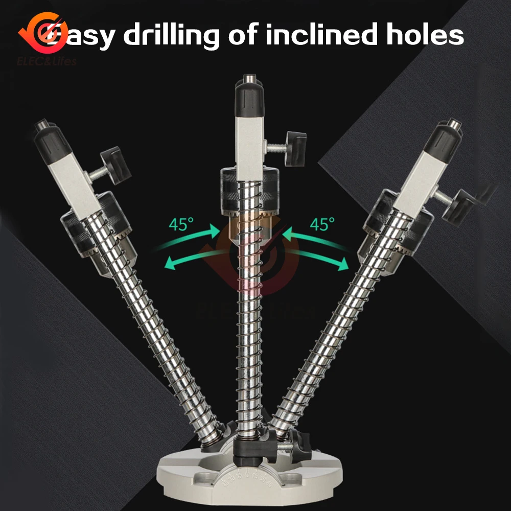 Фото Bench Drill Machine Metal Making Drilling Drill Chuck 1.5-13mm Carpentry Drill Press with Adjustable Angle and Removeable Handle №3
