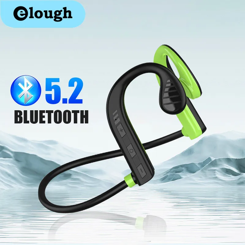 Bluetooth-наушники Elough с костной проводимостью, водонепроницаемые, Hi-Fi, с микрофоном