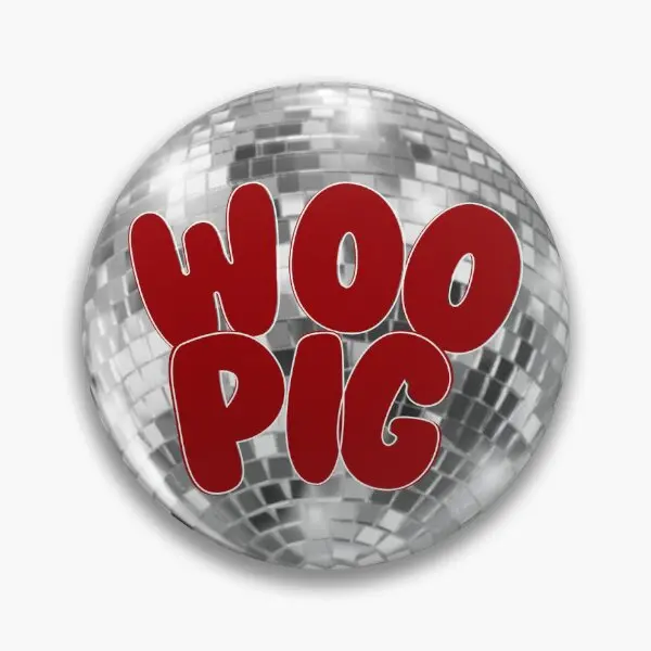 Woo Pig Disco Pin Мягкая булавка на пуговицах Мультяшный воротник Металлическая брошь для одежды Женская мода Забавная булавка для лацкана Шпилька Декор шляпы Ювелирные изделия