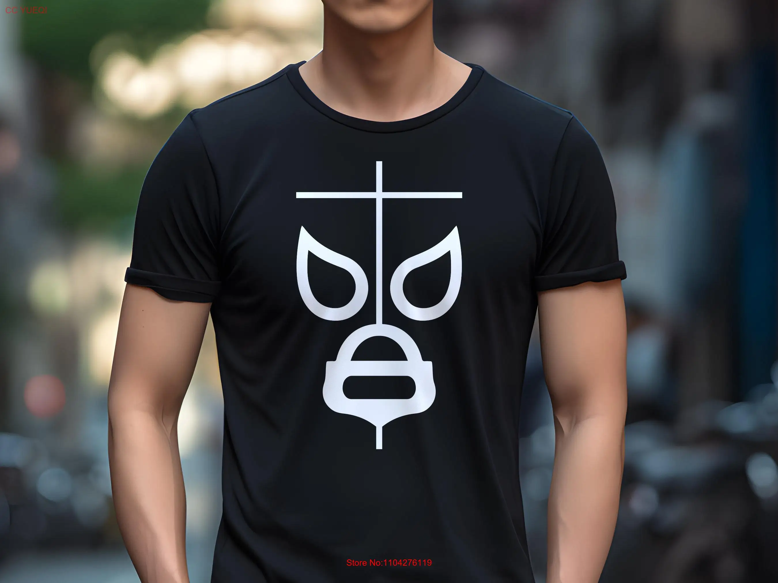 Футболка с мексиканской маской борьбы Dark Shadow Lucha Libre тематические s и Artesanias Mexicanas с длинными или короткими рукавами