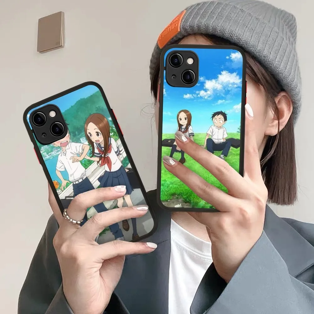Фото Чехол для телефона Karakai Jozu No Takagi San для IPhone 14 11 12 13 Mini Pro Max 8 7 Plus X XR XS MAX, полупрозрачный матовый чехол №5