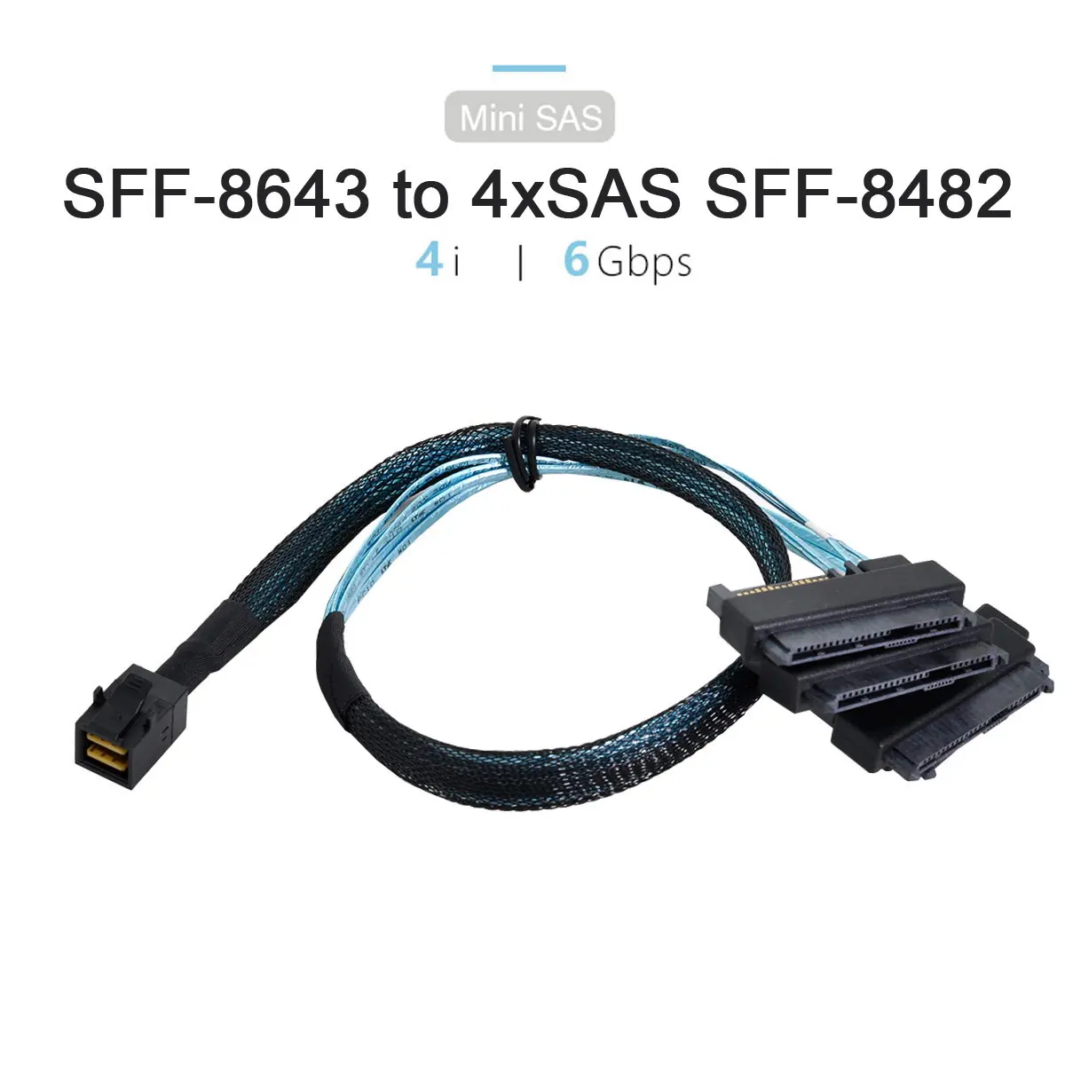 Cablecc NGFF 4 SAS 29-контактный SFF-8482 Target Disk 6 Гбит/с для внутреннего Mini SAS SFF-8643 Raid-кабель хост-сервера данных