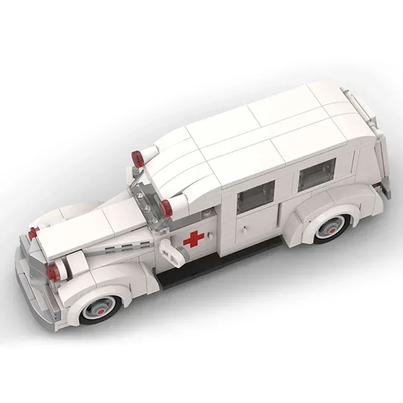 Фото Технические Moc Bricks, винтажная модель автомобиля, пакет Генни, скорая помощь, модульные строительные блоки, подарки, игрушки для детей, сборка своими руками №3