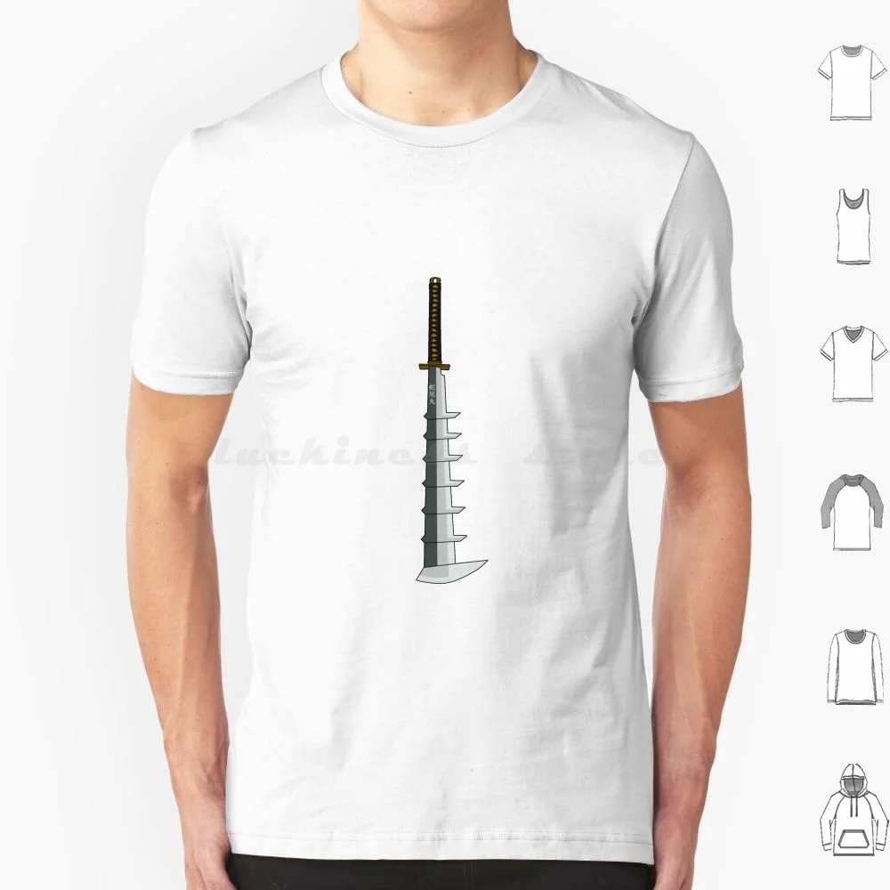Zabimaru-Bleach Футболка 6xl Хлопковая крутая футболка Zabimaru Snake Tail Snake Monkey Bleach Zangetsu Sword Katana Anime Ichigo Kurosaki