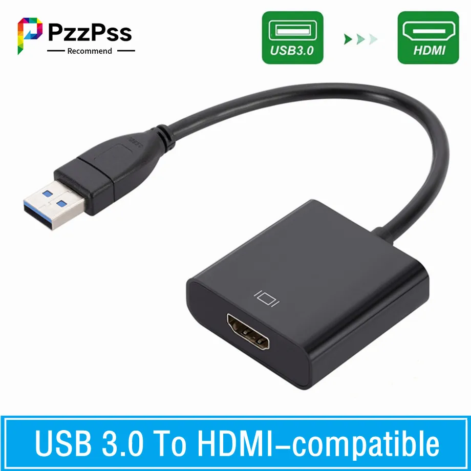 USB 3,0 к HDMI-совместимый Внешний видео адаптер кабель Портативный Видео Аудио конвертер 1080P диск бесплатно для настольного ноутбука ПК