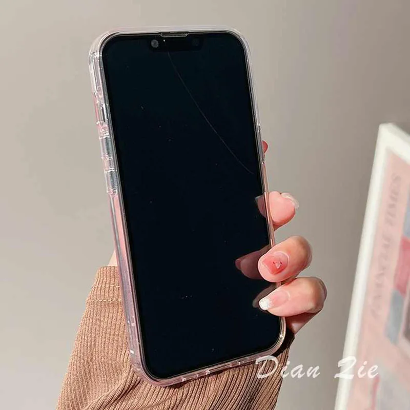Прозрачный чехол для телефона с градиентом Halo для iPhone 16, 15, 14, 13, 12, Mini 11 Pro Max XR X XS 14 15 7 8 Plus Y2K, мягкий чехол (art.: 3920c8ff28b24) - 3920c8ff28b24