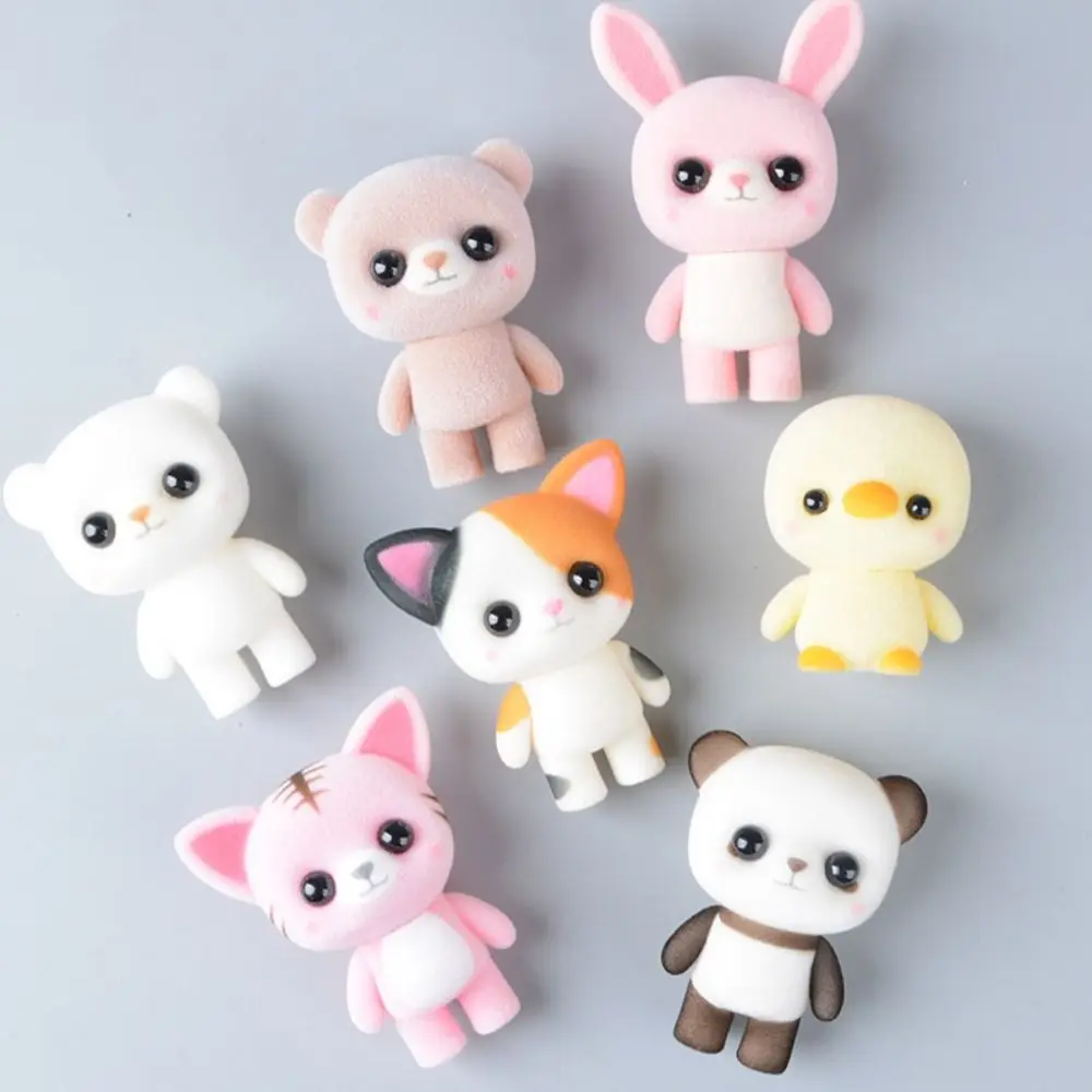 Миниатюрные фигурки, флокированные аниме-фигурки, утка, кролик, Bjd, модель животных, куклы, панда, 6,5 см, BJD Lover