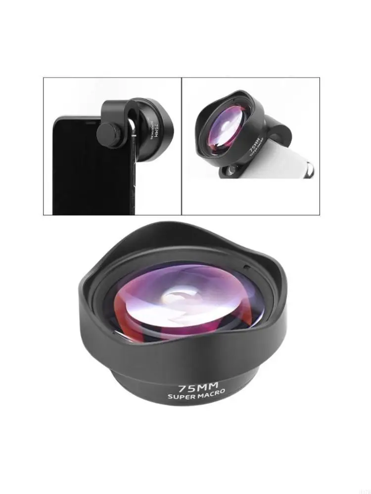 H37B Clip-On Macro Lens 75 мм Мобильные телефоны Внешнее макрообъектив 10x увеличение 10-кратного увеличения