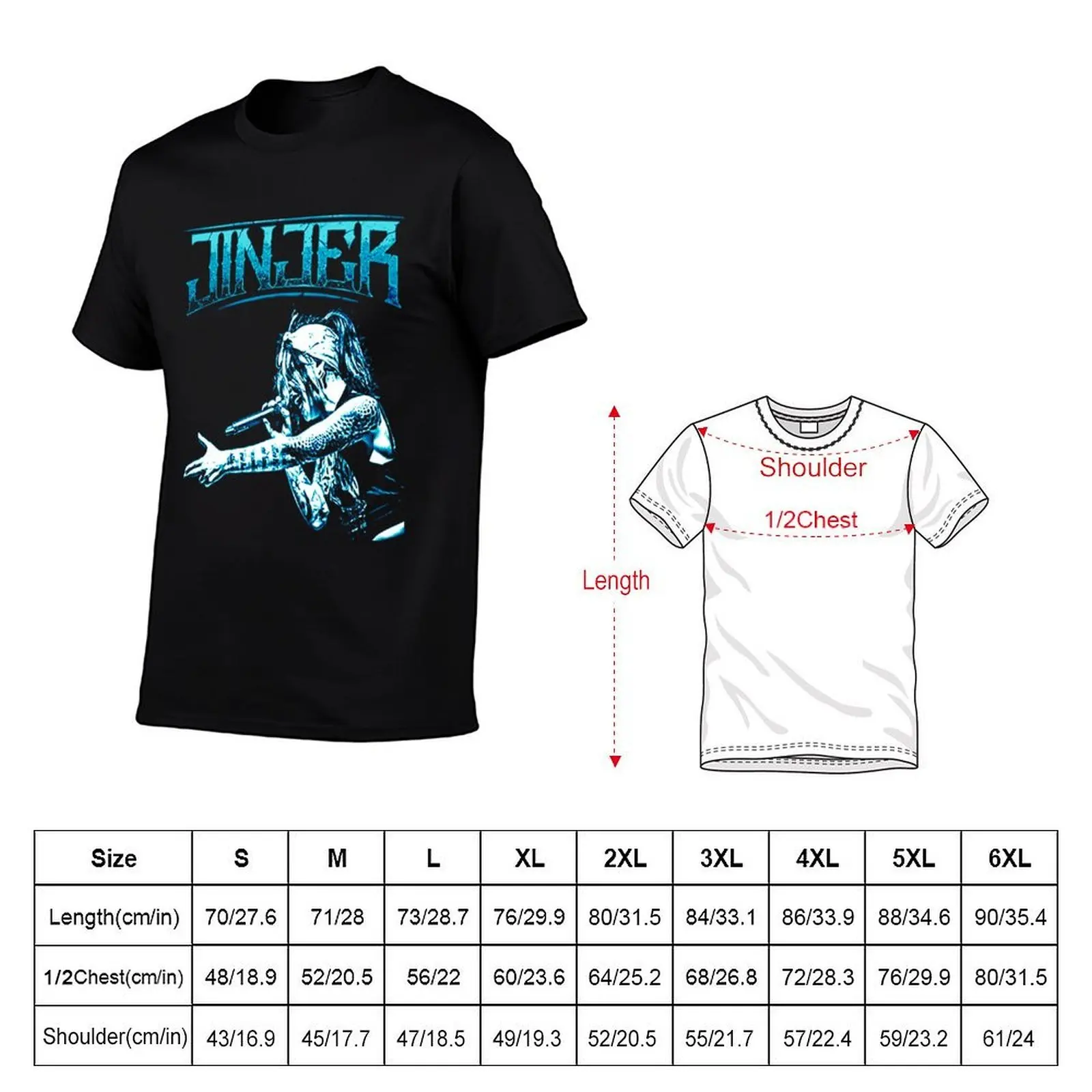 Jinjer JB4 - футболка Jinjer Band Trending 01, мужская футболка из 100% хлопка, футболка из 100% хлопка (art.: 3920d23a39505) - 3920d23a39505