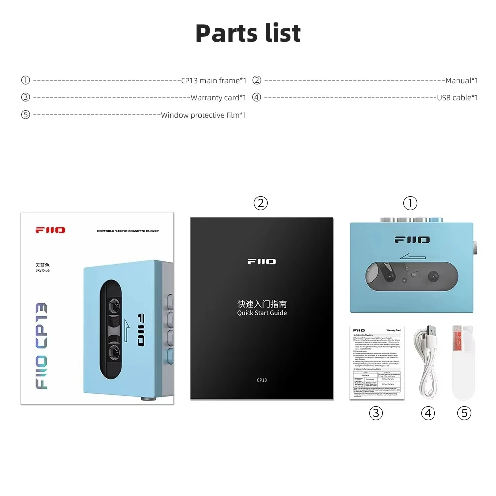 Фото FiiO CP13 Ретро Классический Портативный MP3-плеер Двухрежимный HIFI Качество звука Walkman Стерео Настроить динамик из алюминиевого сплава №4