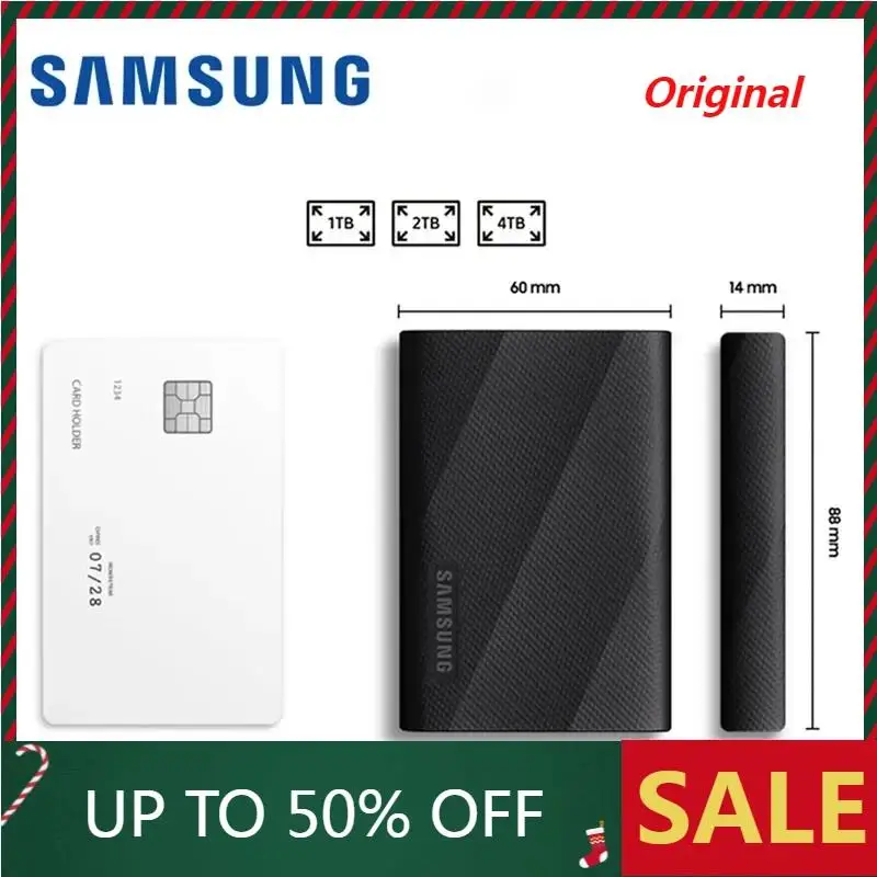 100% портативный твердотельный накопитель SAMSUNG T9 USB 3.2 Gen2X2 Type-C 1 ТБ 2 ТБ 4 ТБ Внешний твердотельный накопитель NVMe Type-A для настольного ноутбука