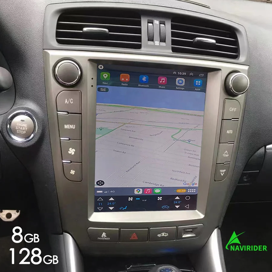 Автомобильный радиоприемник 128 ГБ Tesla Style Android 12 для Lexus IS IS250 IS300 IS350 Автомобильный мультимедийный видеоплеер Автомобильный GPS-навигатор 2005-2011