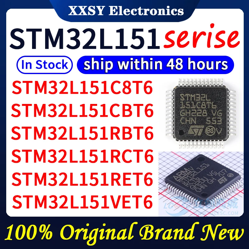 STM32L151RDT6 STM32L151RET6 STM32L151VBT6 STM32L151VCT6 STM32L151VDT6 STM32L151VET6 STM32L151ZCT6 STM32L151ZDT6 В наличии