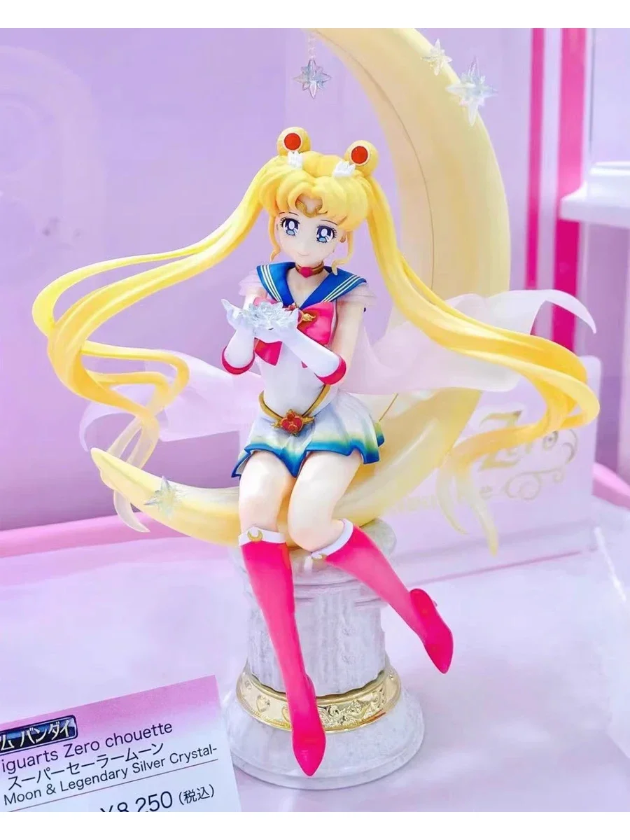 Фото Фигурки персонажей аниме Сейлор Мун, Soul Limited SHF фигурс, Zero, Chouette, ручка, Супер Луна, заяц, серебряная фигурка из кристаллов, модели, игрушки для девочек №4