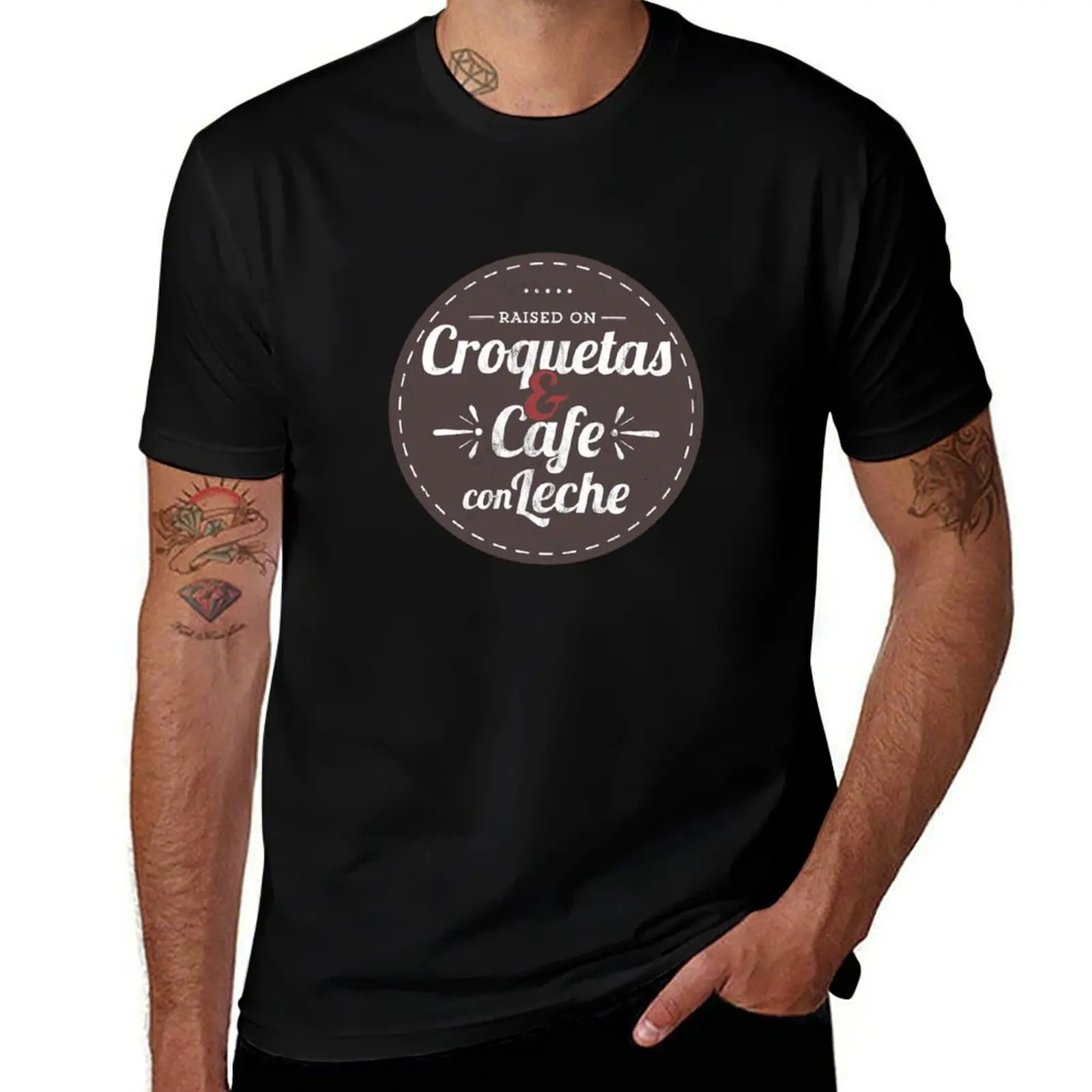 Cafe Con man Gift Croquetas дизайнерская кубинская футболка Leche And футболка рубашка On t мужская дизайнерская футболка рубашка с приподнятым