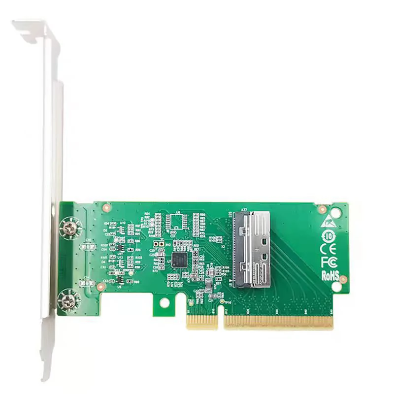 Фото Адаптер PCIe5.0 x8 к MCIO 8i для NVMe+PCIe4.0 SlimSAS SFF8654 №3