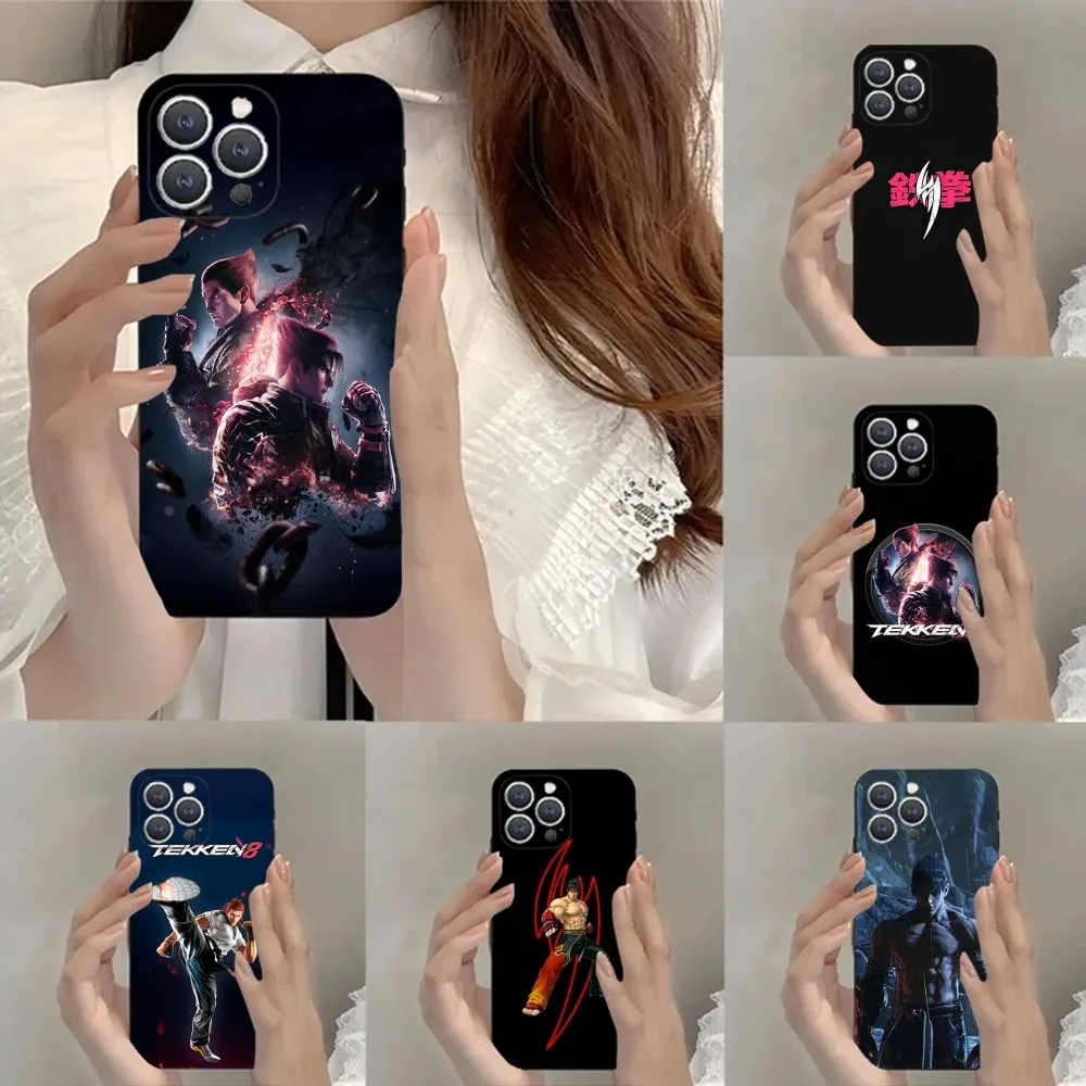 Чехол для телефона Game T-Tekken 8, для iPhone 15,14,13,12,11, Plus, Pro Max, XS, X, XR, SE, Mini, 8,7, мягкий силиконовый черный чехол