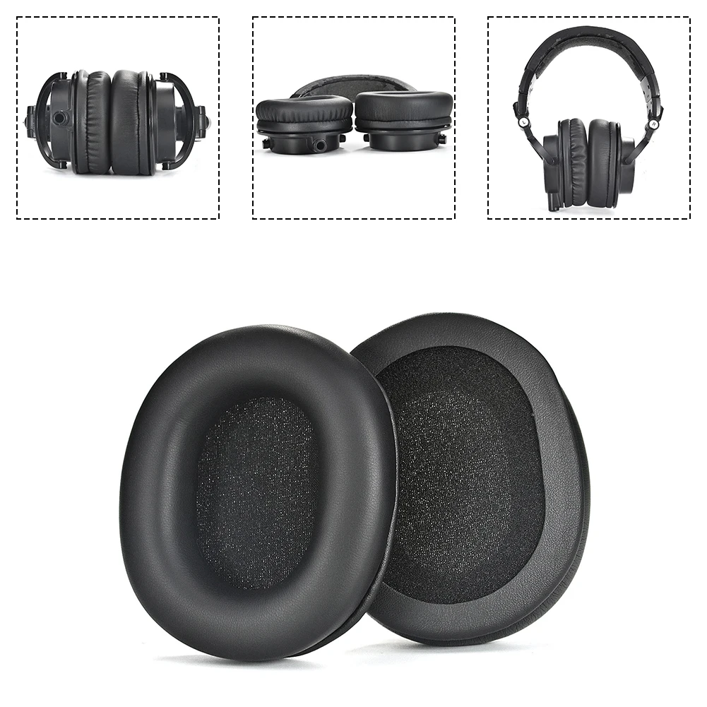 Фото Сменные амбушюры для аудио для Technica ATH M50X M50XBT M50RD M40X M30X MSR7, мягкая протеиновая кожа и пена для комфорта №3