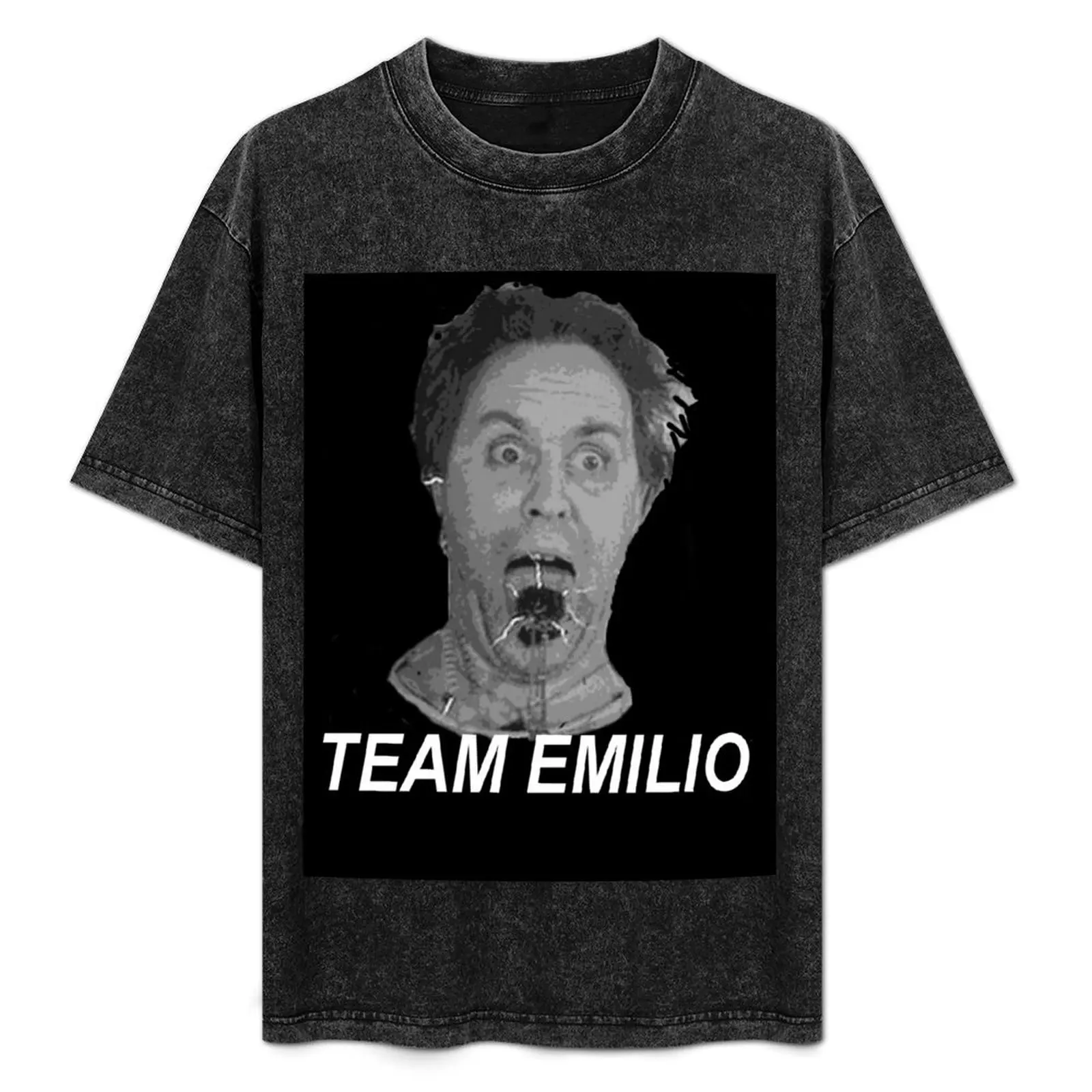 Футболка Team Emilio, винтажная графическая футболка, тяжелые Графические футболки, черные футболки для мужчин