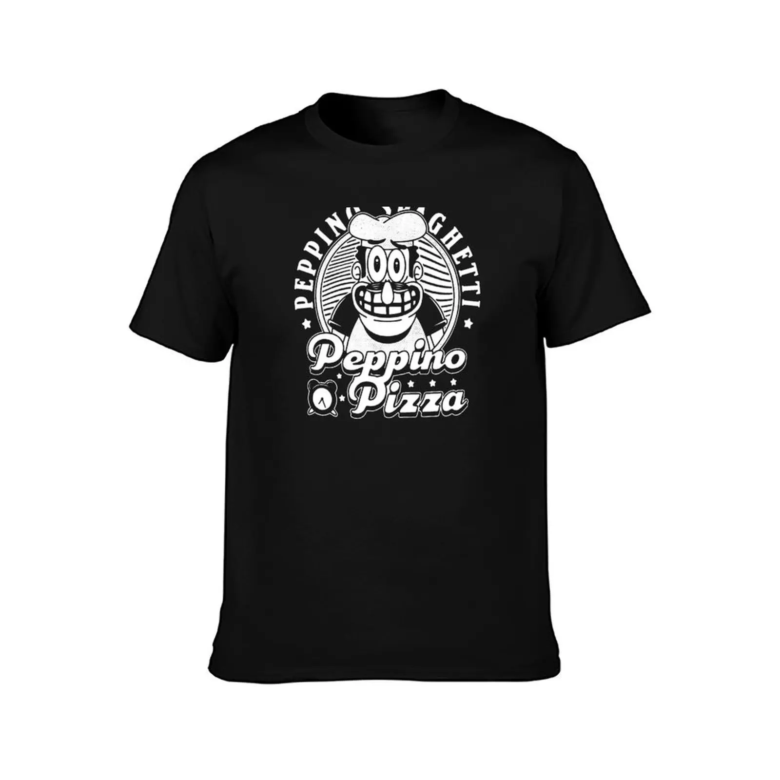 Фото Футболка Peppino Pizza Crest, мужская футболка, винтажная одежда, тяжелые футболки для мужчин №2