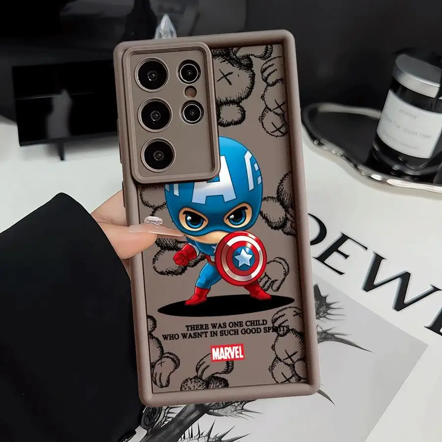 Фото Чехол для телефона Bear Marvel Avengers для Samsung Galaxy S24 S25 Ultra S23 Note 20 Ultra S20 FE S21 S22 S23+ 5G Soft Cover №4