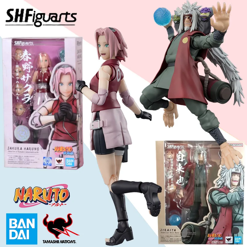 Bandai оригинальный S.H.Figuarts SHF SAKURA HARUNO JIRAIYA NARUTO Shippuden аниме фигурка сборка модель коллекция игрушка в подарок