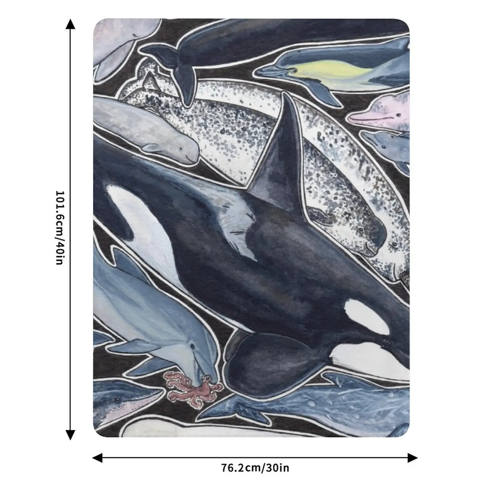 Дельфины, orcas, belugas, narwhals и cie Декоративное одеяло Роскошный дизайнерский плед на диван Большие одеяла для кровати Одеяла (art.: 3920d239abddc) - 3920d239abddc